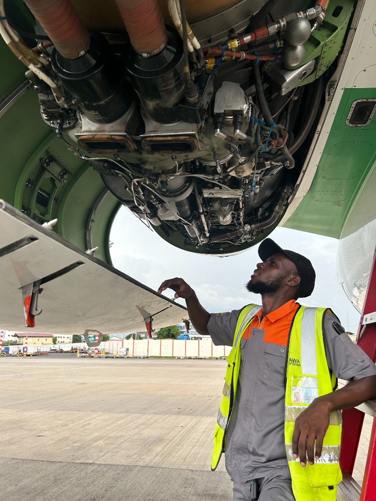 Under-wing aircraft inspection